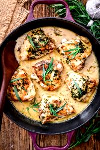 1 breast with sauce French Tarragon Chicken