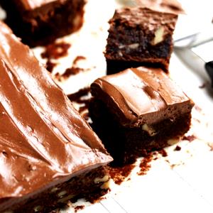 1 brownie (57 g) Walnut Brownies with Fudge Icing