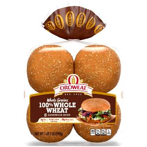 1 bun 100% Whole Wheat Sandwich Rolls