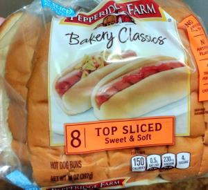 1 bun (38 g) Enriched Hot Dog Buns