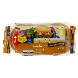 1 bun (43 g) Whole Wheat Sandwich Slims
