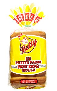 1 bun (48 g) Hot Dog Rolls (Betty)