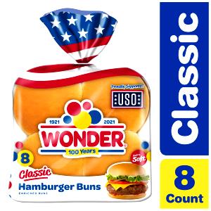 1 bun (50 g) Sliced Enriched Hamburger Buns