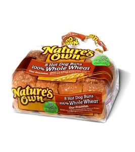 1 bun (75 g) 100% Whole Wheat Hot Dog Buns