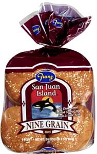 1 bun (78 g) San Juan Island 9 Grain Hamburger Buns