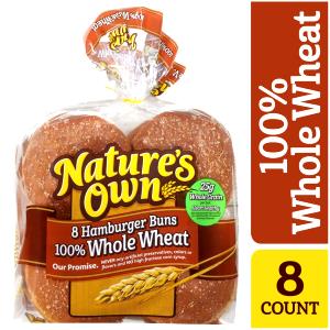 1 bun (85 g) BBQ 100% Whole Wheat Hamburger Buns