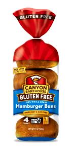 1 bun (85 g) Gluten Free Hamburger Buns