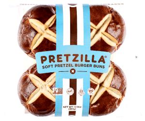 1 bun (90 g) Soft Pretzel Burger Buns