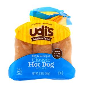 1 Bun Gluten Free Bread, Classic Hot Dog Buns