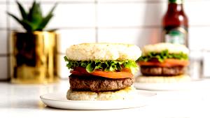 1 Bun Hamburger Bun, White Rice