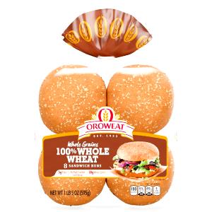 1 Bun Hamburger Buns, Whole Wheat, Classic