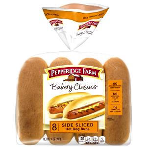1 Bun Hot Dog Buns, Classic, Side Sliced