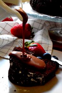 1 Bundt Or Tube Cake Chocolate Cake with Mayonnaise or Salad Dressing with Icing or Filling