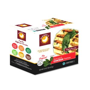 1 burger (112 g) Spinach & Feta Cheese Chicken Burgers