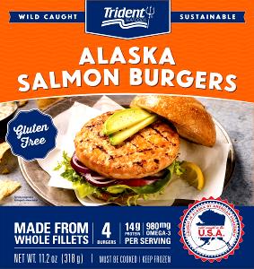 1 burger (113 g) Alaskan Salmon Burgers (113g)