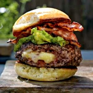 1 burger 2/3 lb. Pepper Jack Cheeseburger