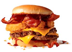 1 burger (212 g) Bacon Double Del Cheeseburger