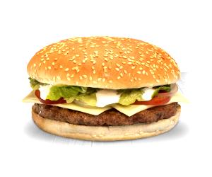 1 burger (225 g) 1/4 LB. Champ with Cheese Burger