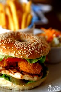 1 burger (244 g) Chicken Bagel