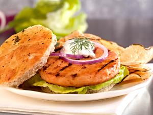 1 burger (3.2 oz) Salmon Burgers