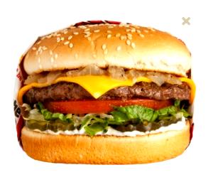 1 burger (320 g) Double Charburger on Seeded Bun