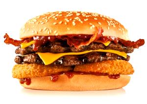1 burger (332 g) Double Western Bacon Cheeseburger