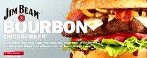 1 burger (347 g) 1/3 Lb Jim Beam Bourbon Thickburger