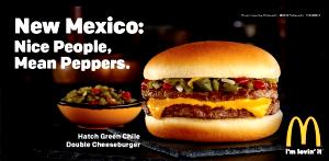 1 burger (382 g) Green Chile Double