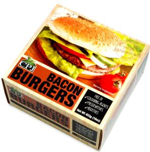 1 burger (4 oz) Bacon & Cheddar Chicken Burger