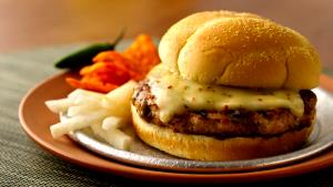1 burger (4 oz) Turkey Monterey Jack Cheese