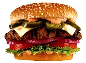 1 burger (424 g) The Jalapeno Six Dollar Burger