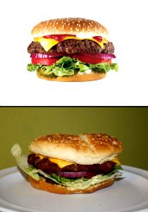 1 burger (430 g) The Original Six Dollar Burger