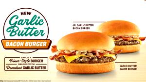1 burger (6 oz) Garlic Butter Bacon Burger