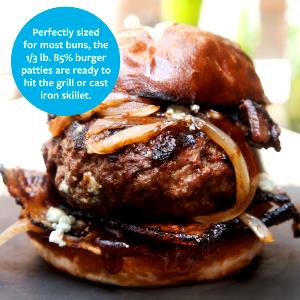 1 burger (85 g) Fully Cooked Lean Burgers