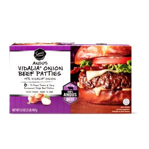 1 burger (85 g) Fully Cooked Vidalia Onion Burgers