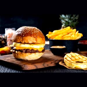 1 burger (85 g) Pineapple & Jalapeño Chicken Burgers