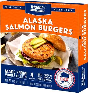 1 burger (88 g) Alaskan Salmon Burgers