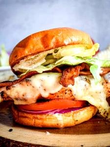 1 burger Chicken BBQ Ranch