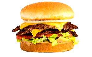 1 burger Double California Style Steakburger without Cheese