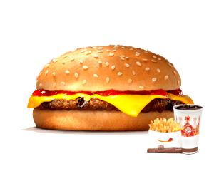 1 burger Jr. Cheddar Cheeseburger