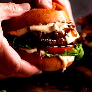 1 burger Mushroom & Swiss (Single)