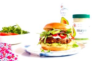 1 burger Oregon Harvest Burger minus Mayonnaise