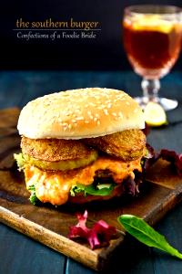 1 burger Pimento Cheese Burger with Fried Green Tomatoes