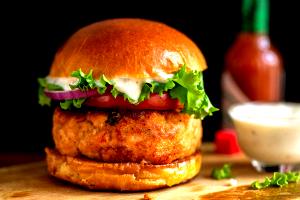 1 burger Salmon Burger