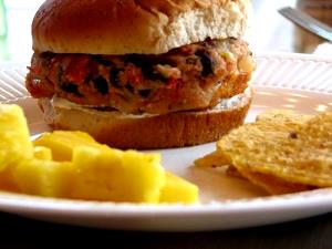 1 burger Spicy Anasazi Bean Burger