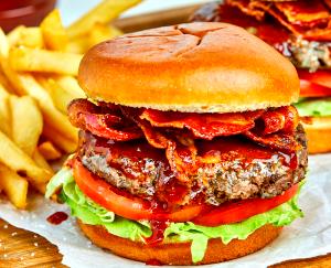 1 burger Sweet BBQ Bacon Burger