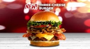 1 burger Three Cheese Burger