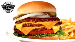 1 burger Triple Steakburger Sandwich with Cheese