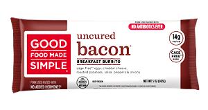 1 burrito (142 g) Uncured Bacon Breakfast Burrito