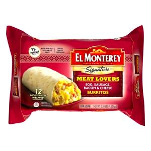 1 burrito (167 g) Sausage, Egg & Cheese Breakfast Burritos